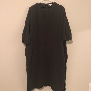 oak fort casual black dress soft linen